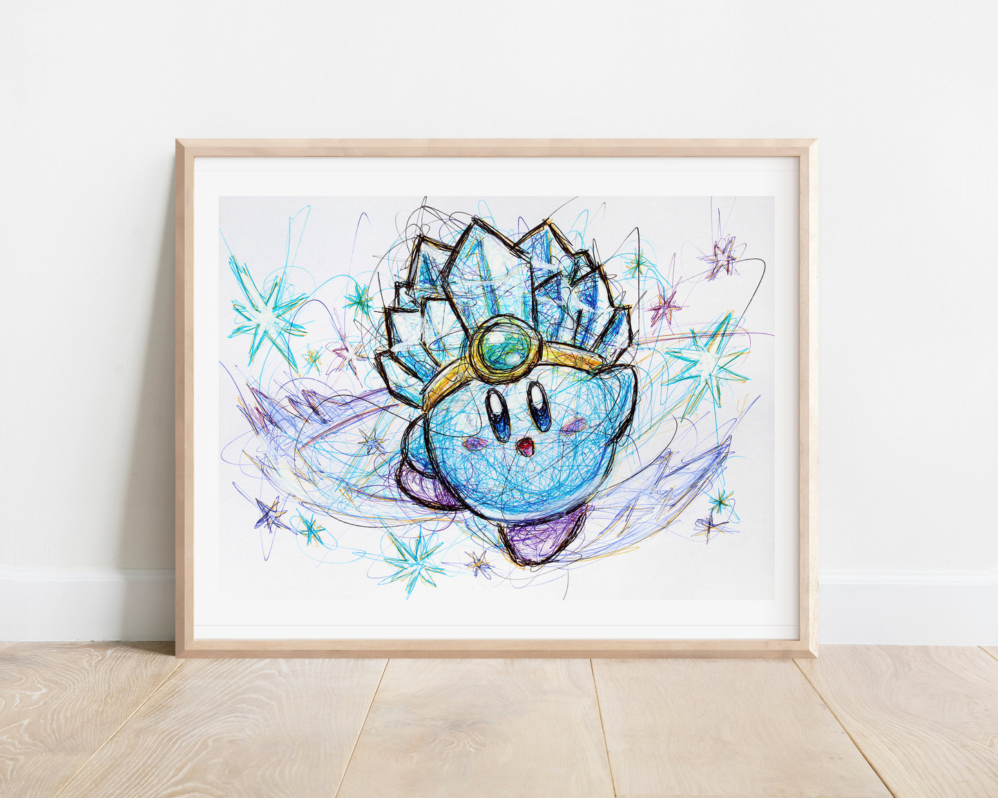 Ice Kirby Ballpoint Pen Print