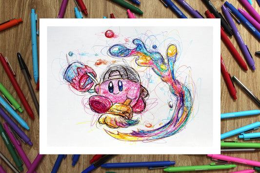 Paint Kirby Ballpoint Pen Print