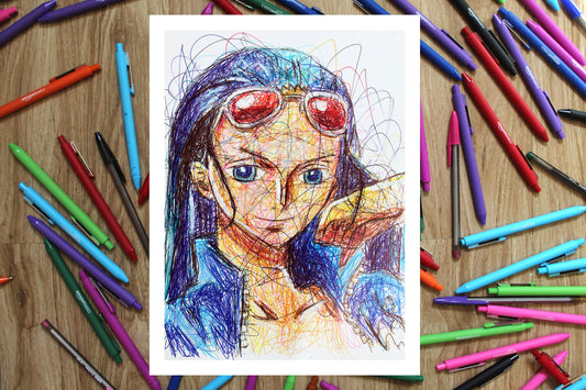 Nico Robin Ballpoint Pen Print