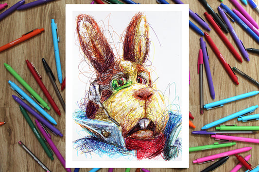 Peppy Hare Ballpoint Pen Print