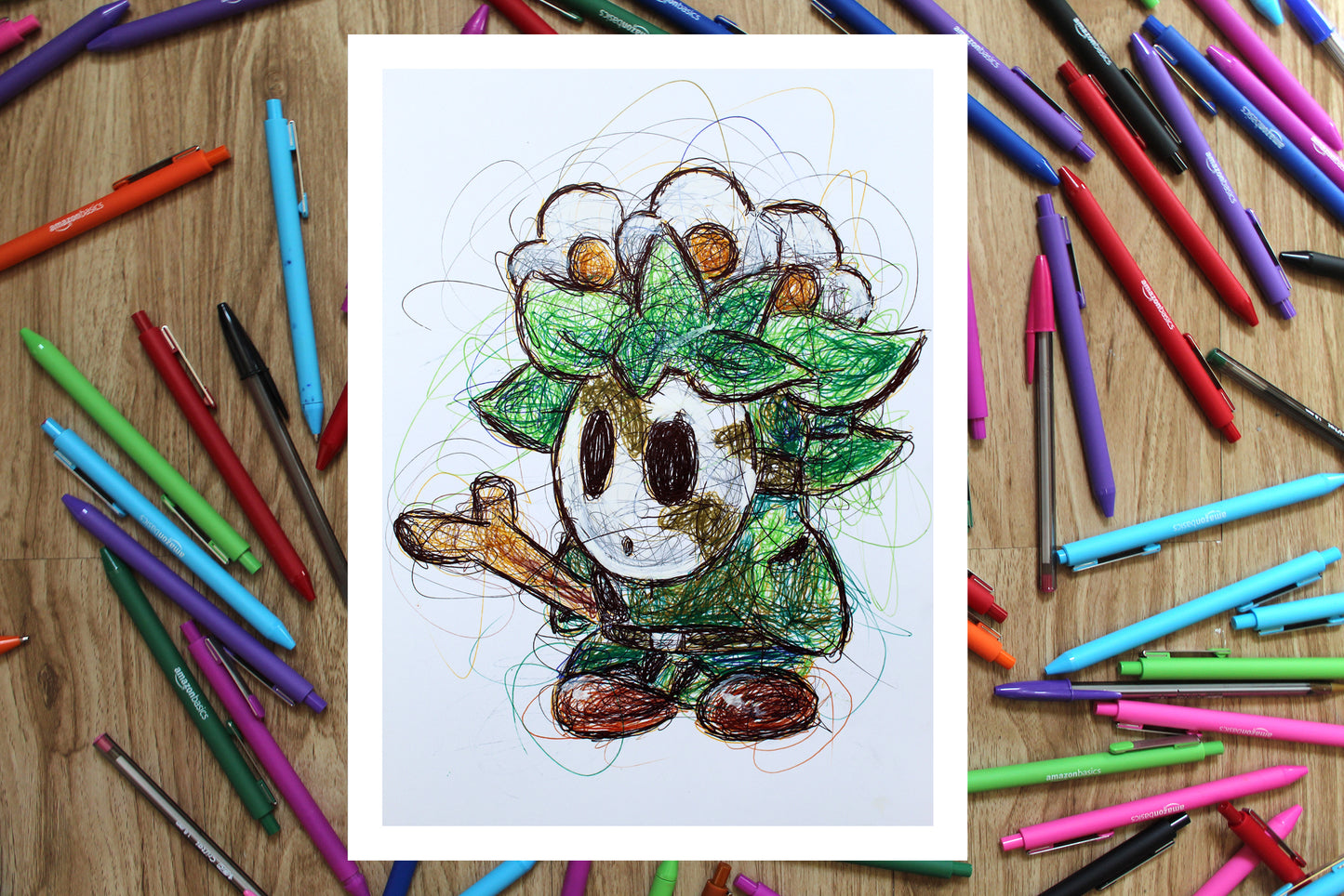 Camo Shy Guy Ballpoint Pen Print