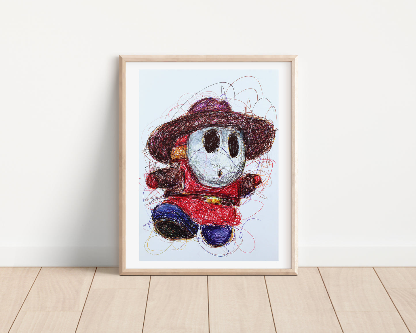 Cowboy Shy Guy Ballpoint Pen Print