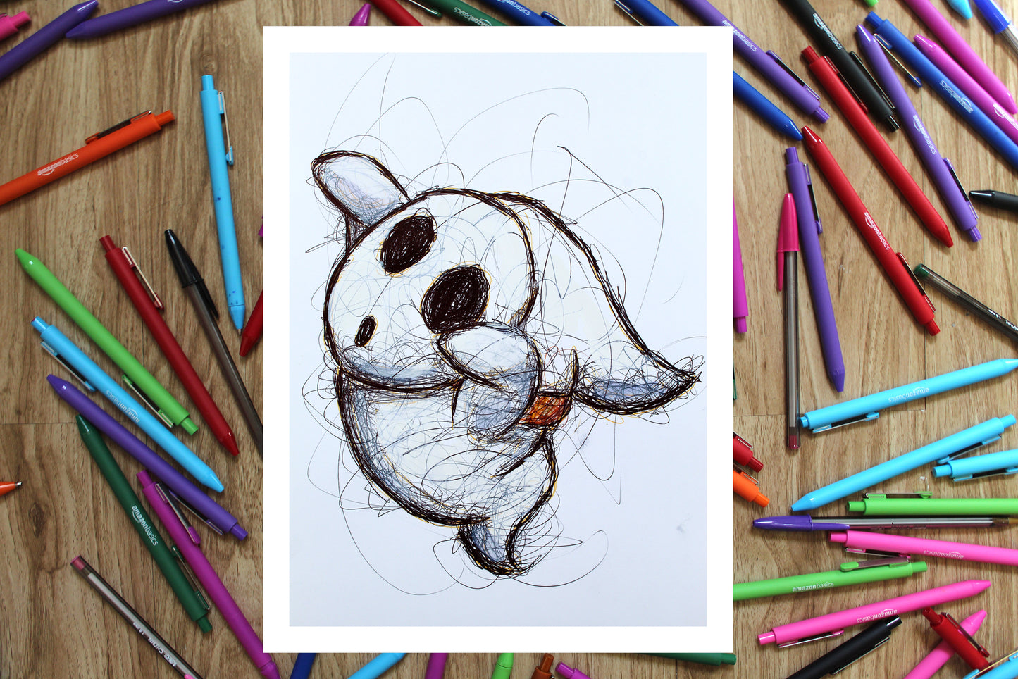 Shy Guy Ghost Ballpoint Pen Print