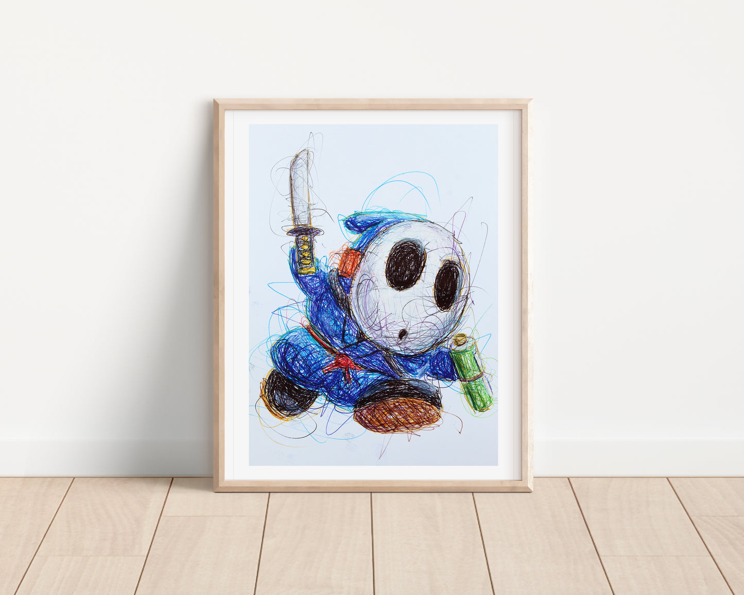 Shy Guy Ninja Ballpoint Pen Print