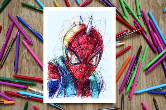 Spider-Punk Ballpoint Pen Print