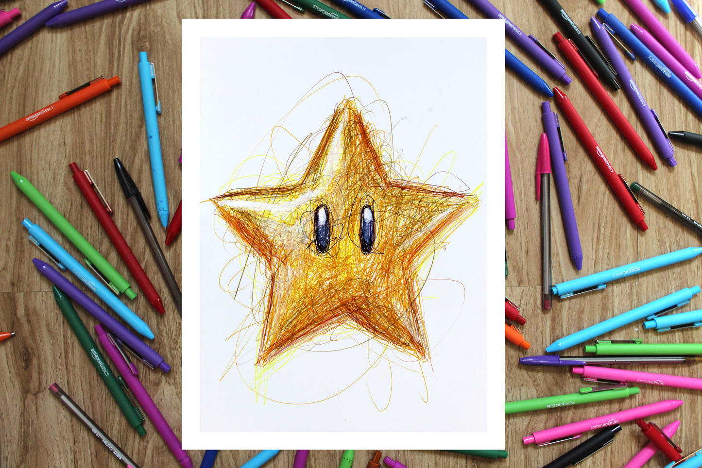 Star Power Up Ballpoint Pen Print