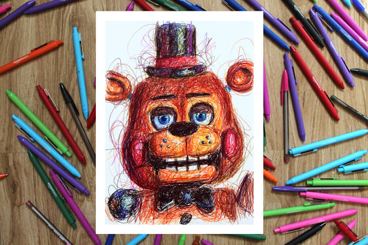 Toy Freddy Fazbear Ballpoint Pen Art Print