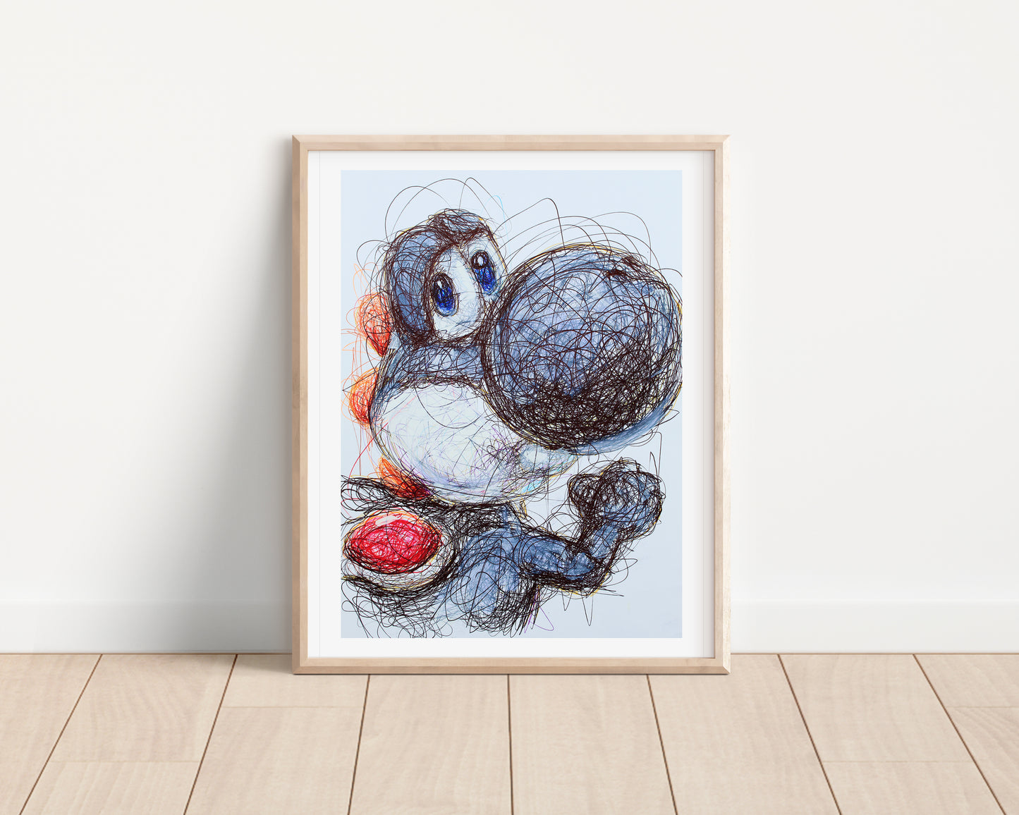 Black Yoshi Ballpoint Pen Print