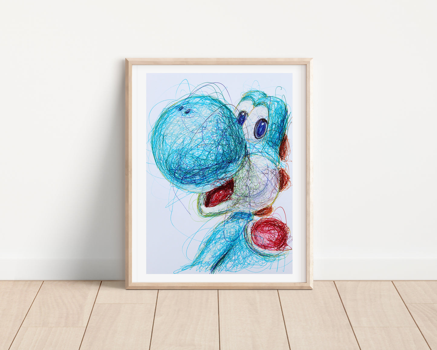 Light Blue Yoshi Ballpoint Pen Print