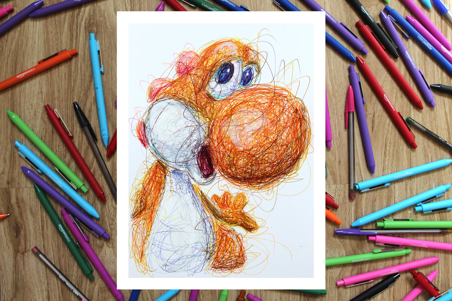 Orange Yoshi Ballpoint Pen Print