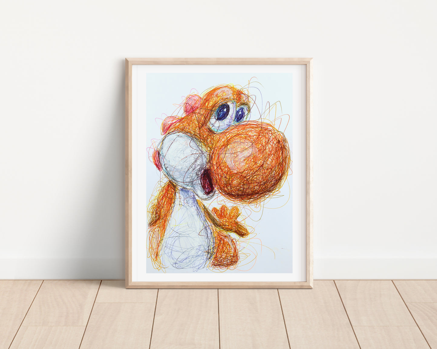 Orange Yoshi Ballpoint Pen Print