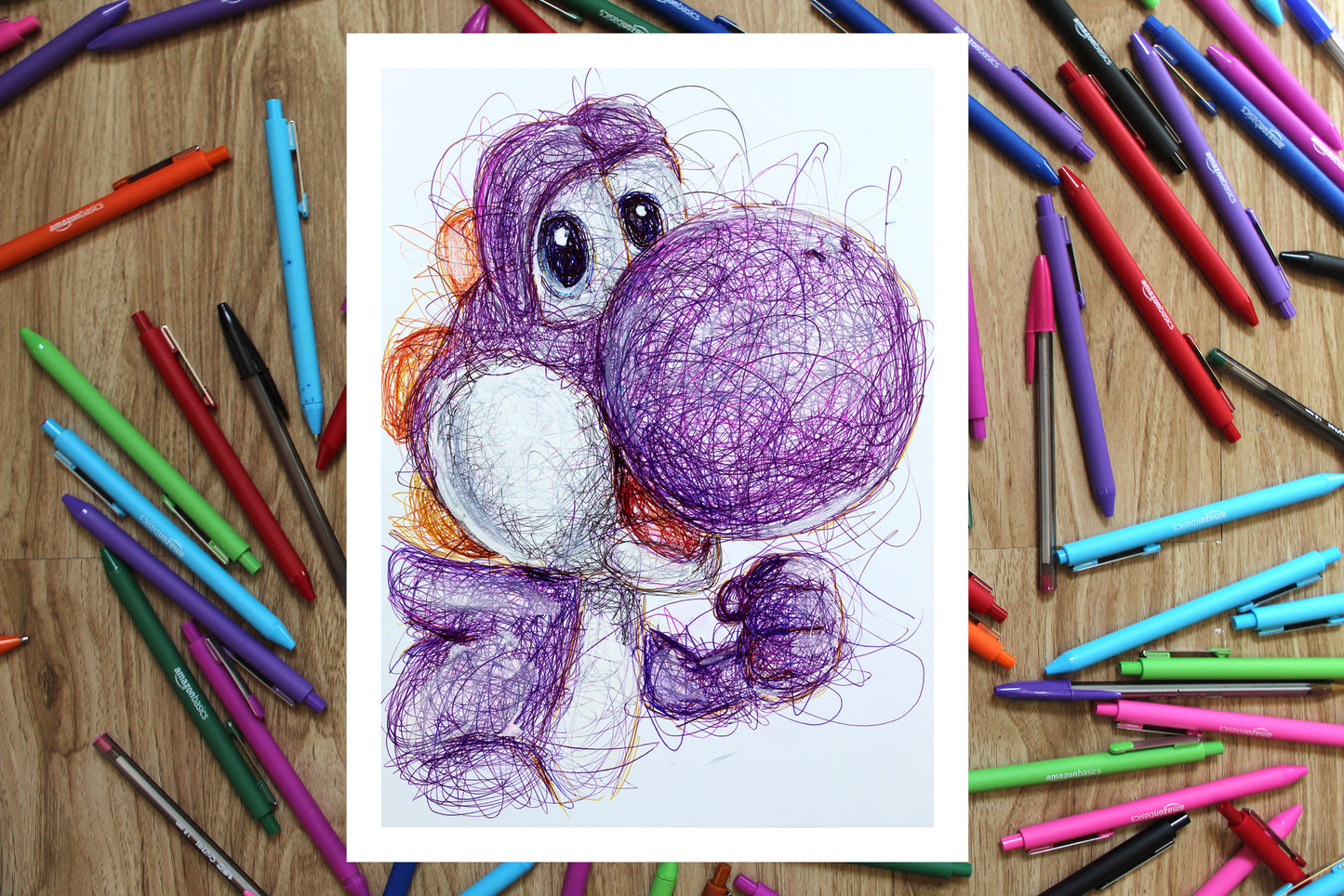 Purple Yoshi Ballpoint Pen Print