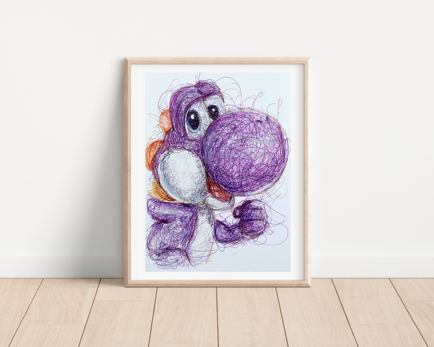 Purple Yoshi Ballpoint Pen Print