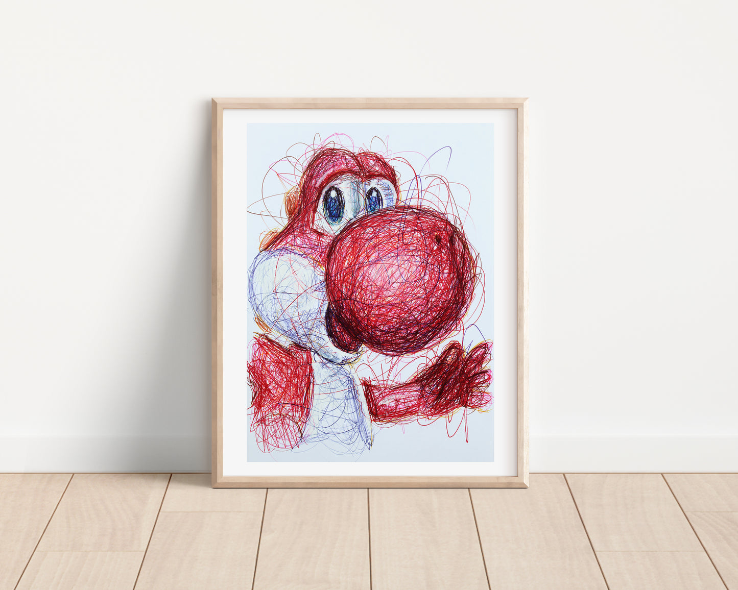 Red Yoshi Ballpoint Pen Print