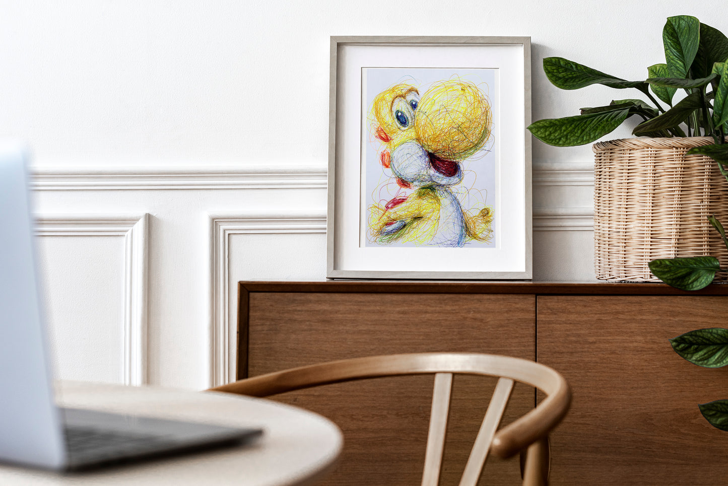 Yellow Yoshi Ballpoint Pen Print