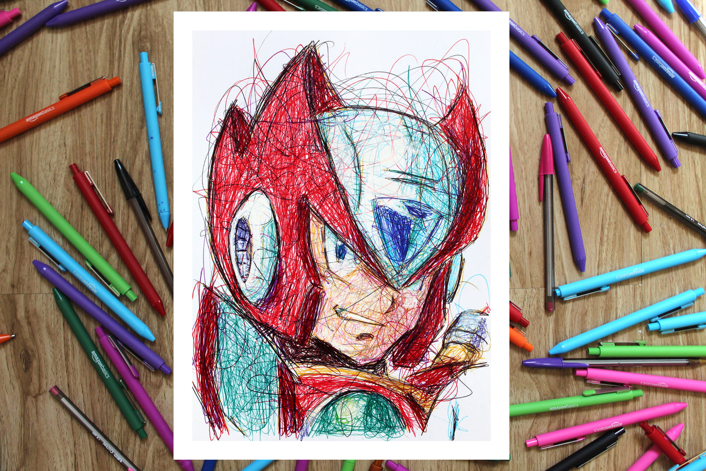 Zero (Megaman X) Ballpoint Pen Print