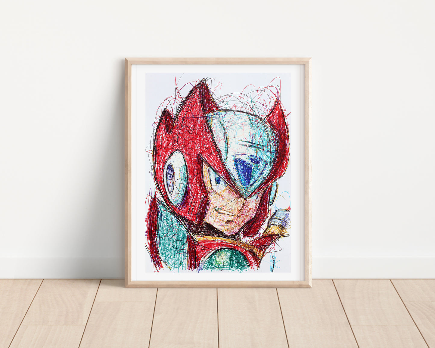 Zero (Megaman X) Ballpoint Pen Print