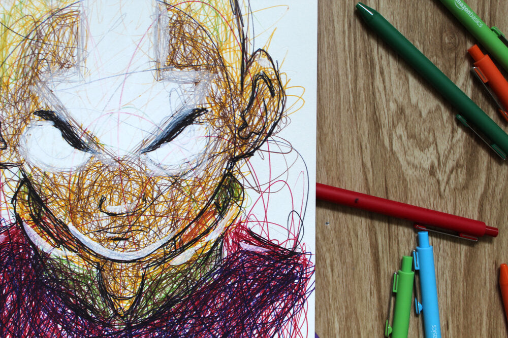 ORIGINAL Aang Ball Point Pen Drawing-Cody James by Cody
