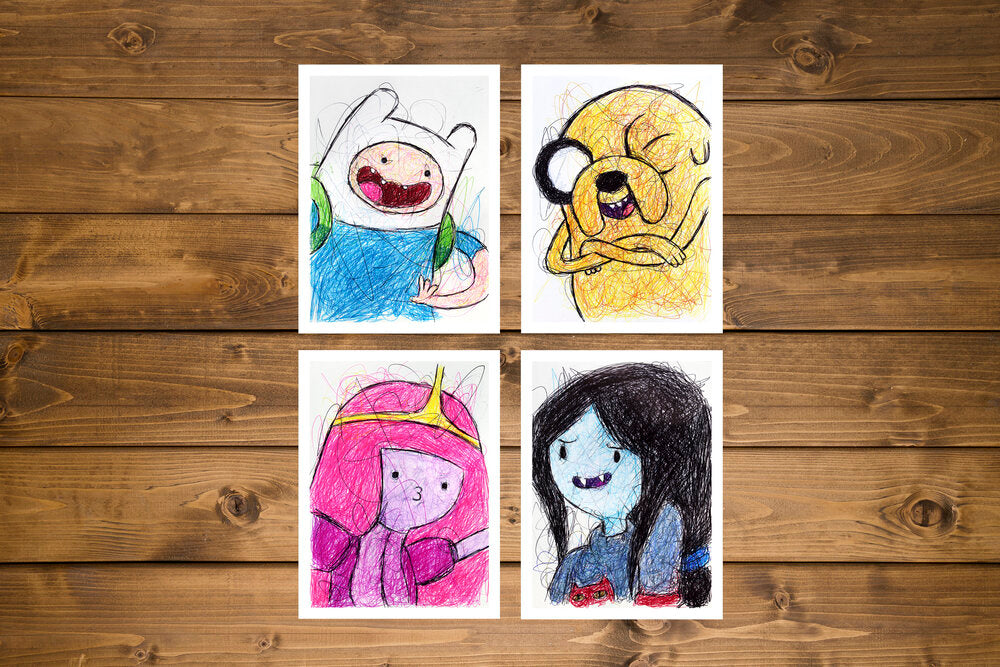 Adventure Time Ballpoint Scribble Art Print Set-Cody James by Cody