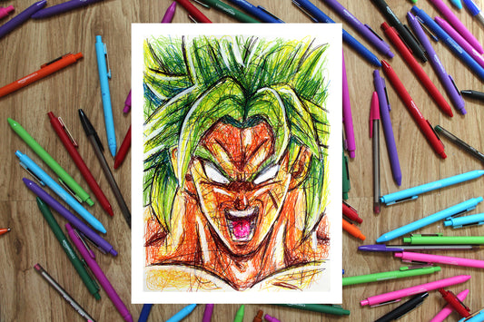 Broly Ballpoint Pen Print