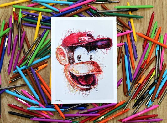 Diddy Ballpoint Pen Scribble Art Print-Cody James by Cody