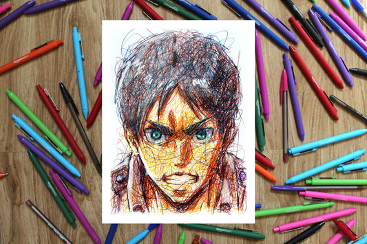 Eren Yeager Fanart Print