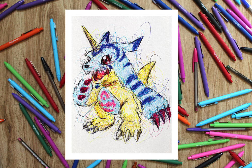 Digimon Ballpoint Pen Art Print Set-Cody James by Cody