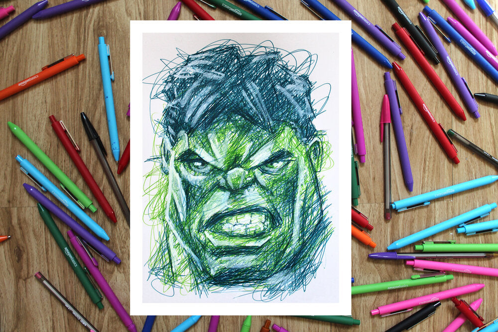Avengers Ballpoint Pen Art Print Set-Cody James by Cody