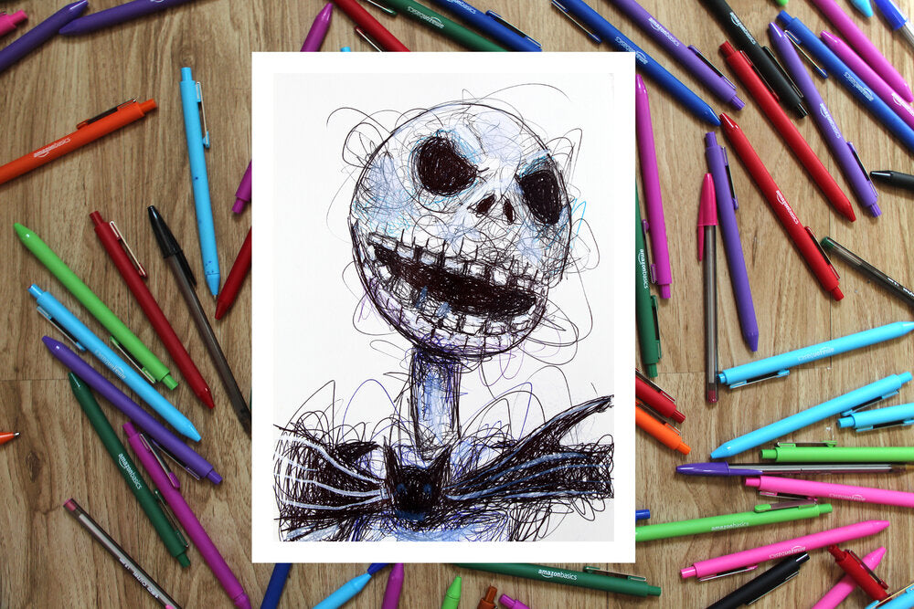 Nightmare Before Xmas Ballpoint Pen Art Print Set-Cody James by Cody
