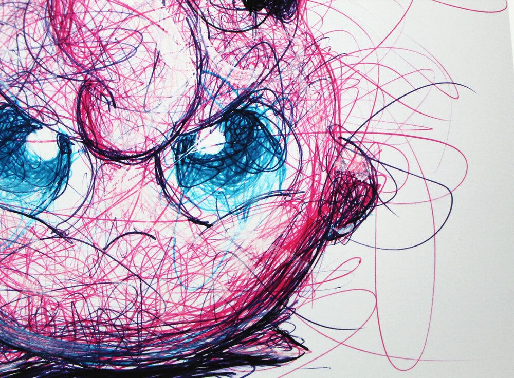 Jiggly Puff Ballpoint Pen Scribble Art Print-Cody James by Cody