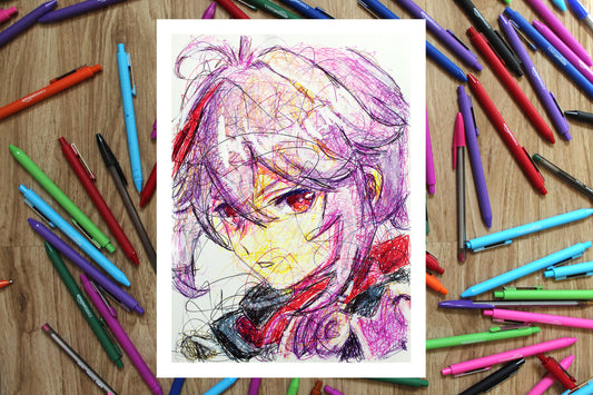 Kazuha Ballpoint Pen Art Print