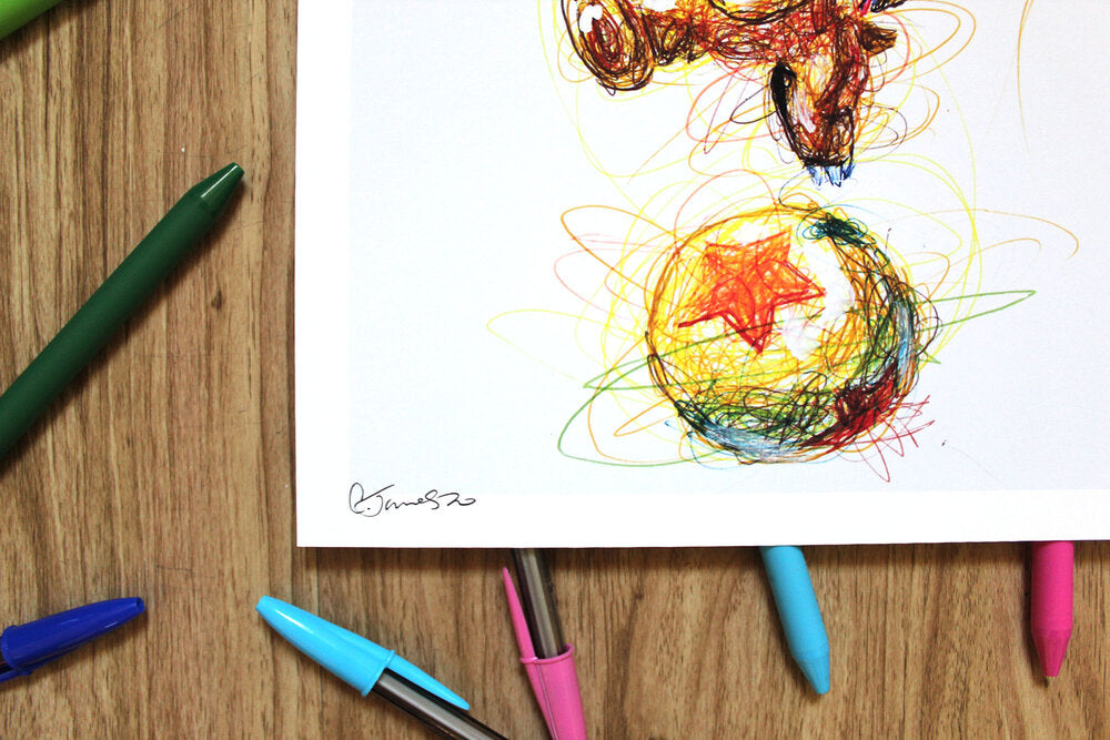 Lemmy Koopa Ballpoint Pen Scribble Art Print-Cody James by Cody