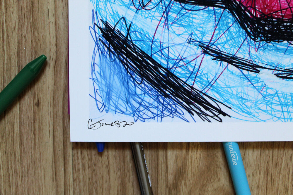 Murray Ballpoint Pen Scribble Art Print-Cody James by Cody