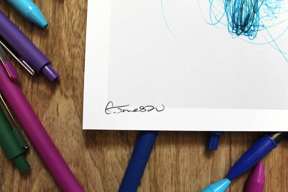 Ori Ballpoint Pen Scribble Art Print-Cody James by Cody