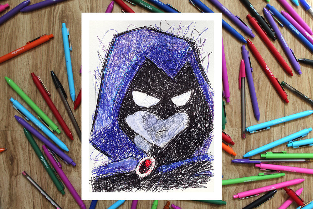 Teen Titans Ballpoint Pen Art Print Set-Cody James by Cody