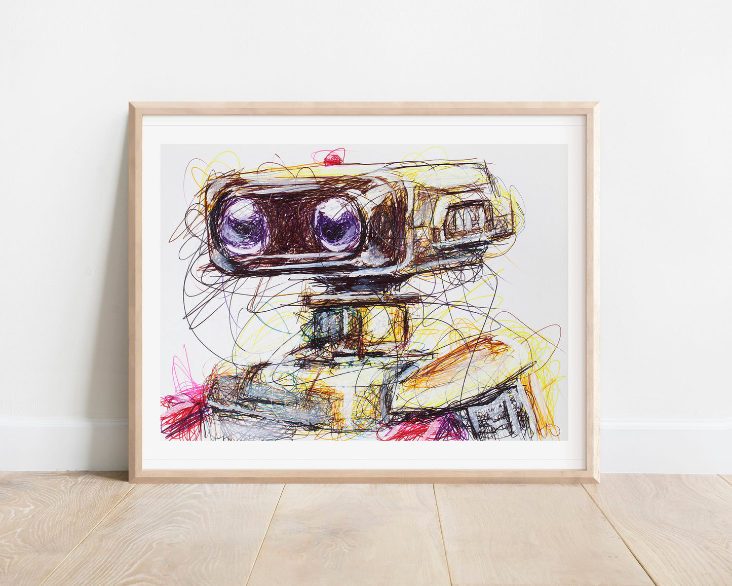 Rob Ballpoint Pen Scribble Art Print