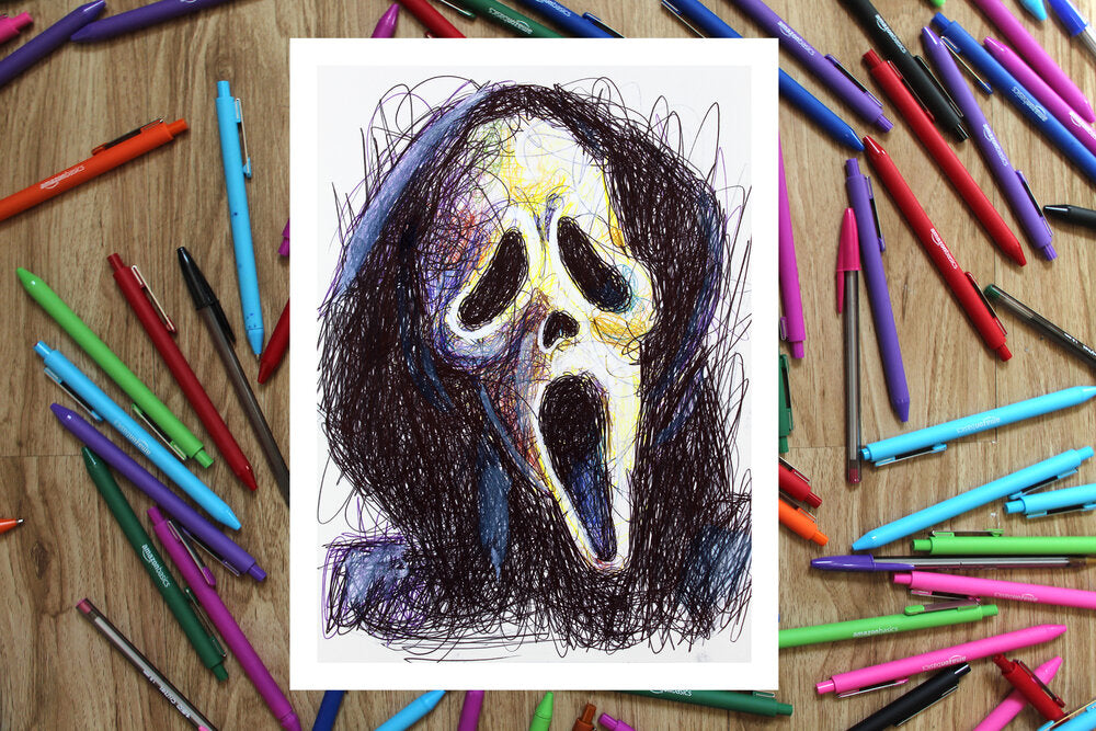 Classic Horror 8x Ballpoint Pen Art Print Set-Cody James by Cody