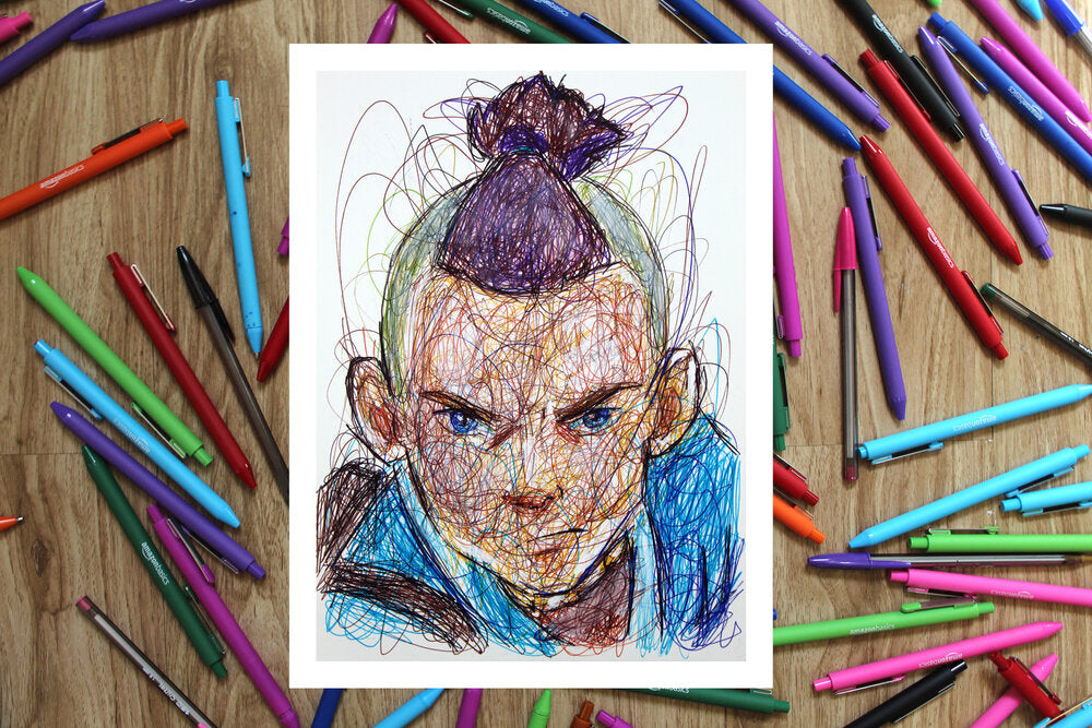 Avatar Last Air Bender Complete Ballpoint Pen Art Print Set-Cody James by Cody