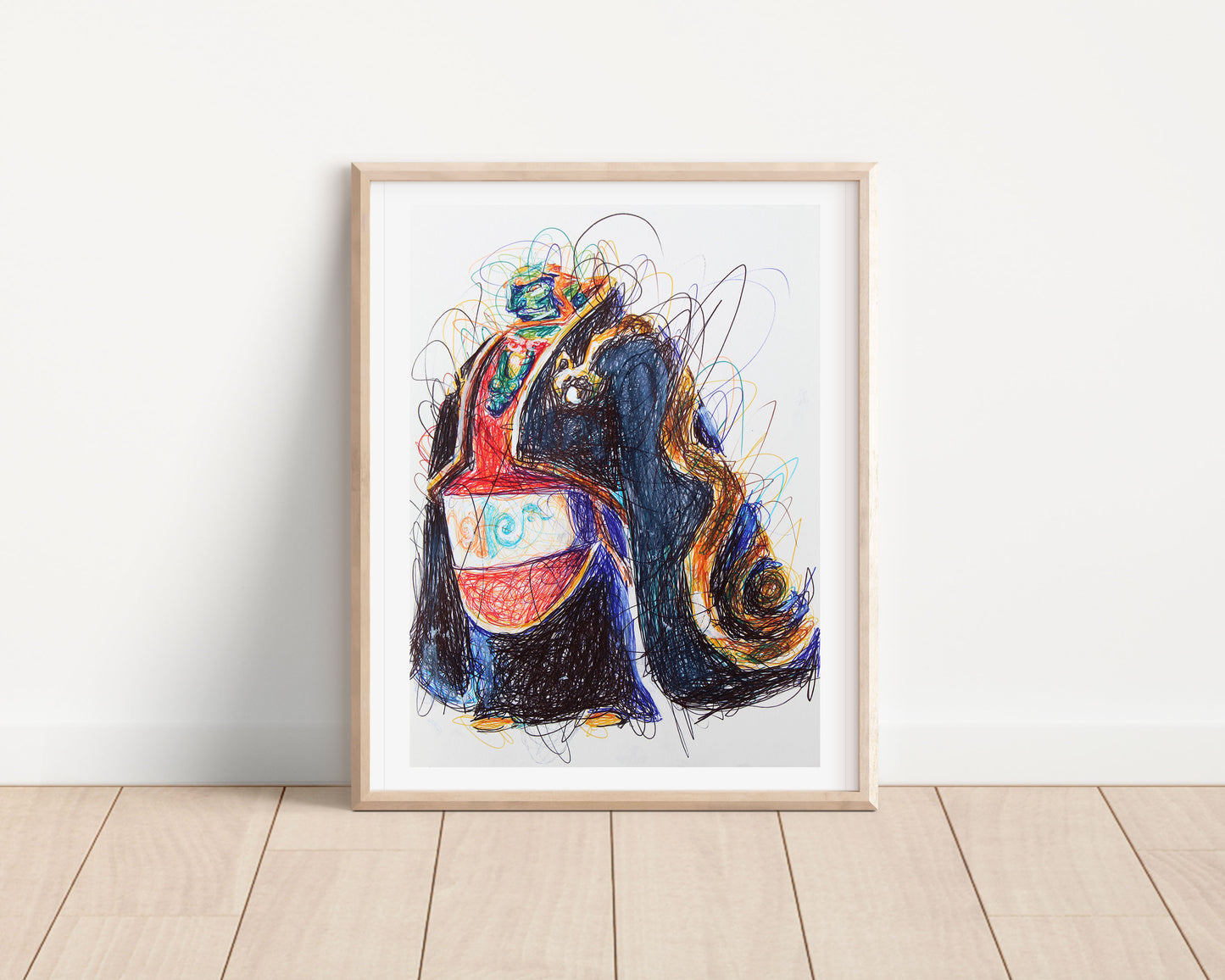 Cartoon Ganondorf Ballpoint Pen Scribble Art Print