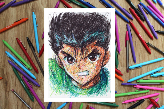 Yusuke Urameshi Ballpoint Pen Print